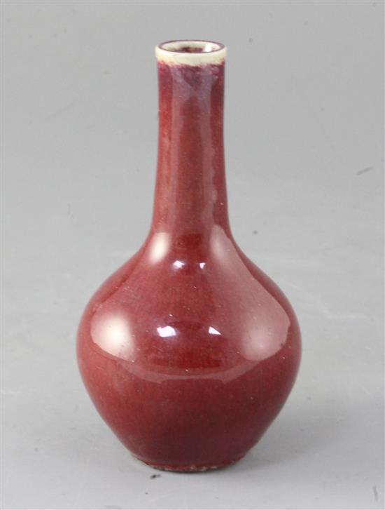 A Chinese flambe bottle vase, 18th/19th century, 15cm high